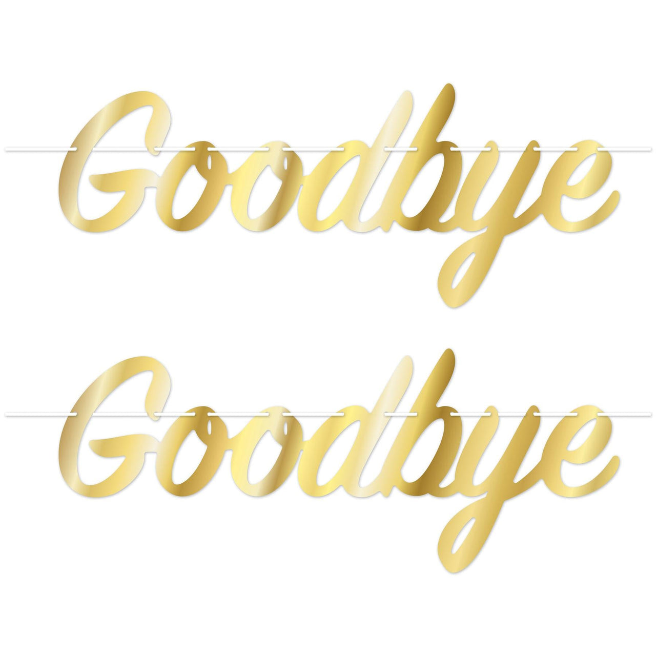 Bulk Foil Goodbye Streamer (12 Pkgs Per Case) by Beistle