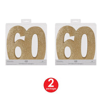 Bulk 3-D Glittered 60 Centerpiece (6 Pkgs Per Case) by Beistle