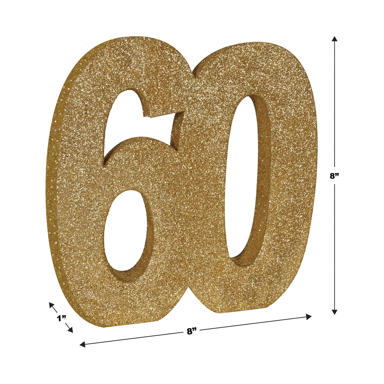 Bulk 3-D Glittered 60 Centerpiece (6 Pkgs Per Case) by Beistle