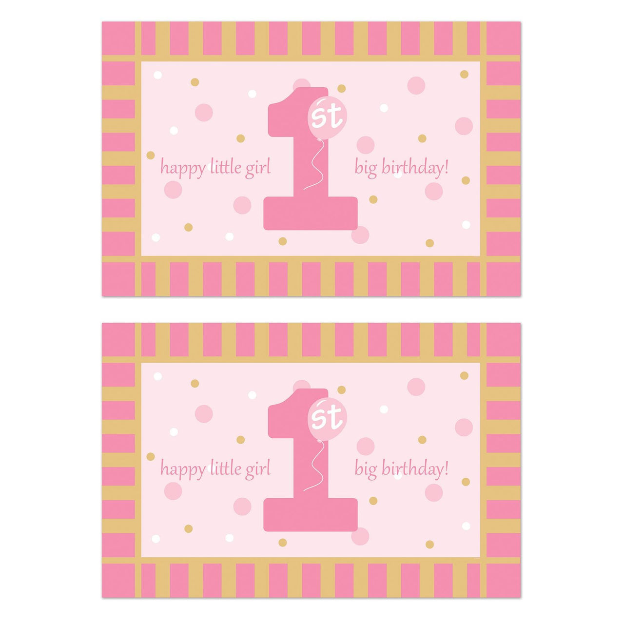 Bulk Plastic 1st Birthday Floor Mat (12 Pkgs Per Case) by Beistle