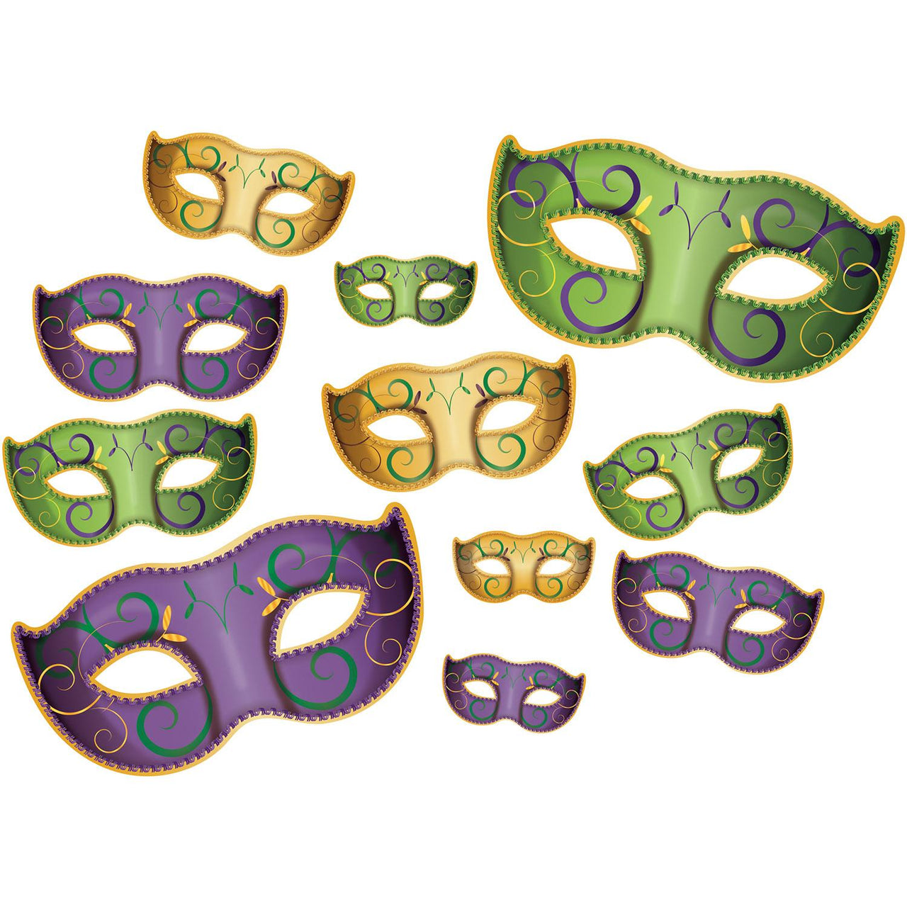 Mardi Gras Mask Cutouts - Bulk/132 Cutouts