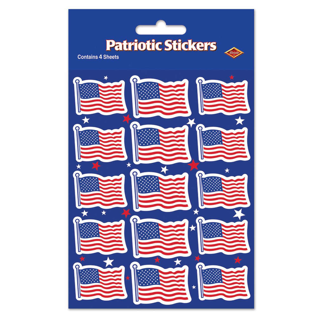 U S Flag Party Stickers - Bulk/48 Sticker Sheets