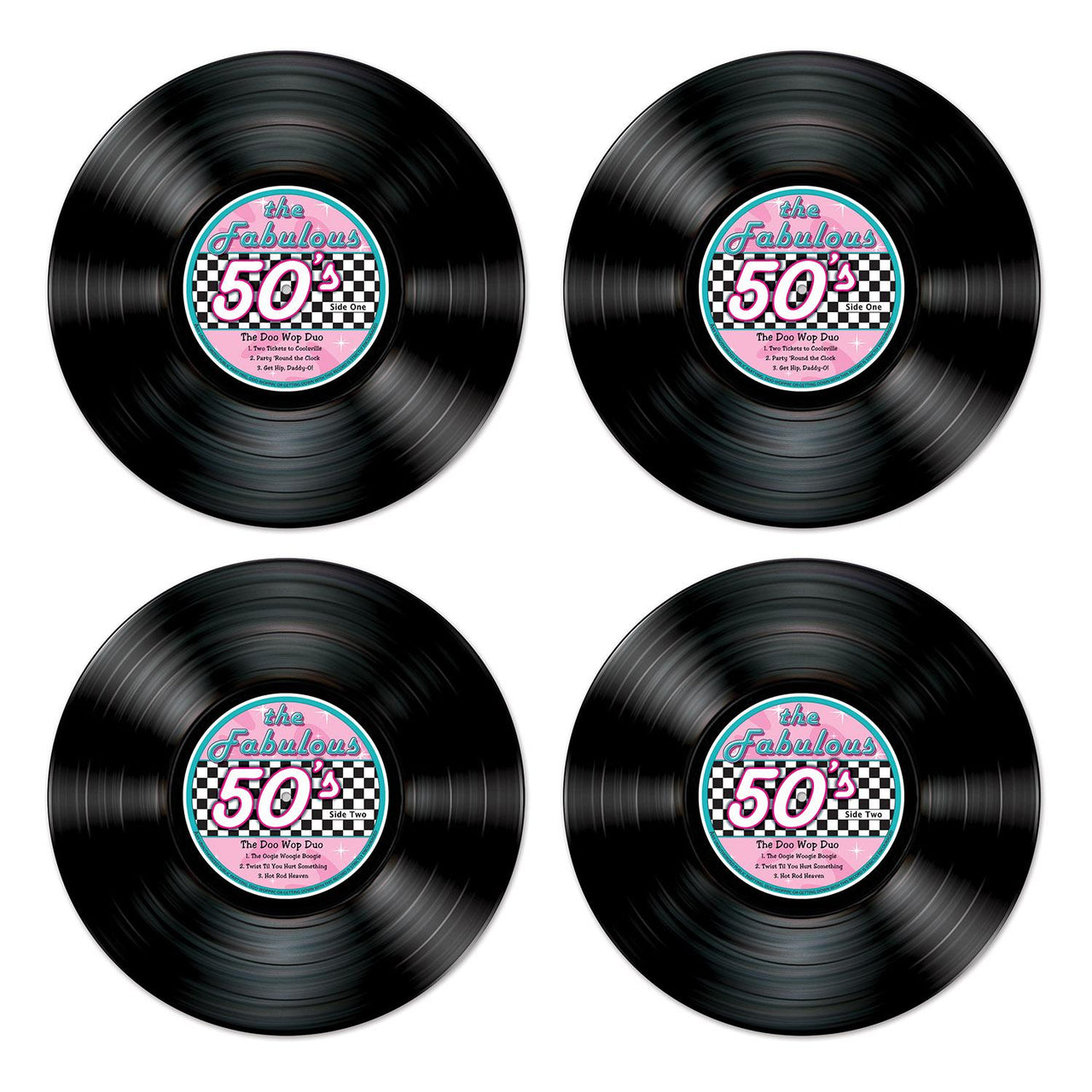 Record Party Cutouts - Bulk 48 Pack