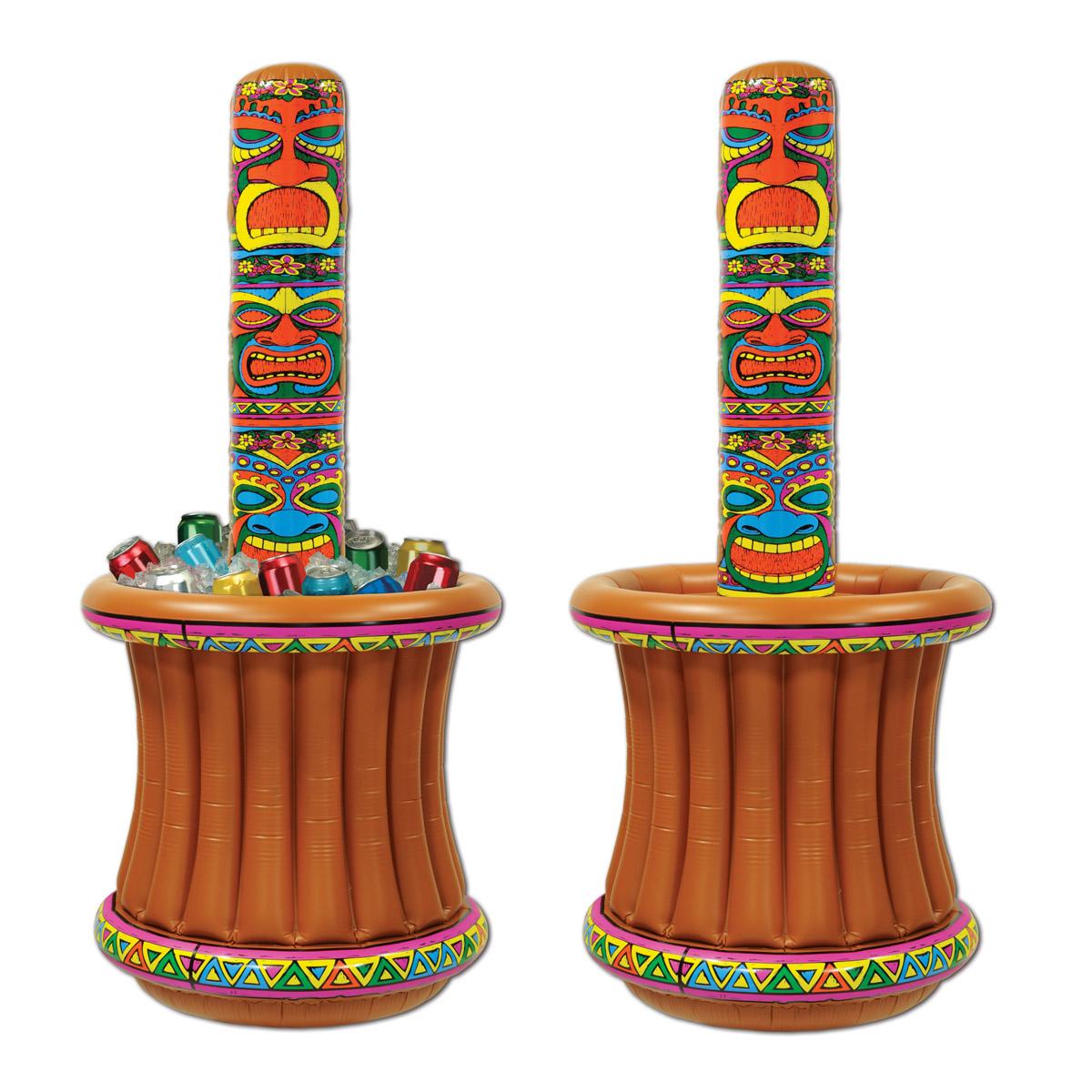Luau Party Inflatable Tiki Totem Cooler - Bulk 6 Pack