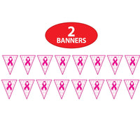 Pink Ribbon Pennant Banner