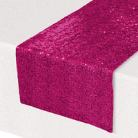 Bulk Sequined Cerise Table Runner (12 Pkgs Per Case) by Beistle