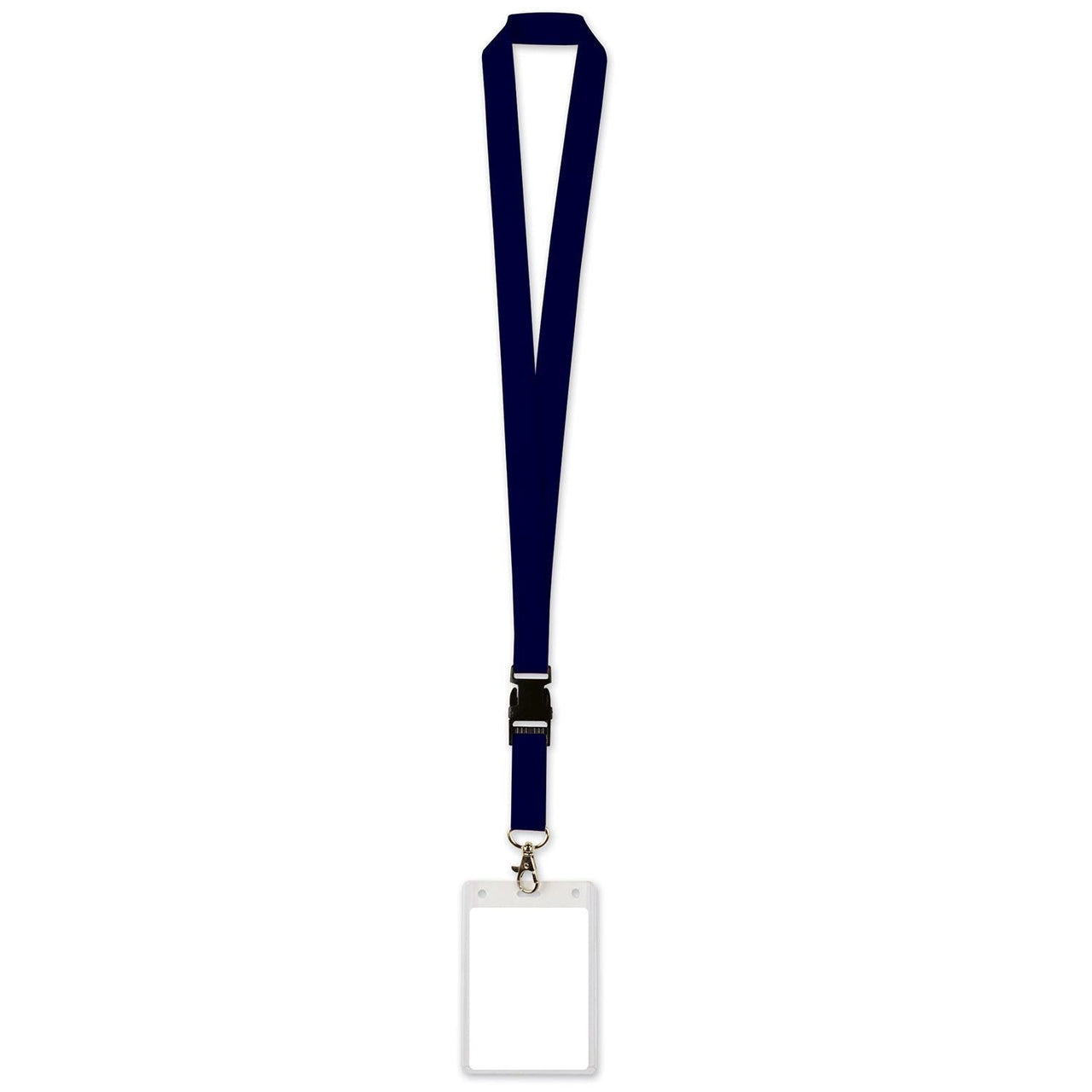 Lanyard with Card Holder - black - Bulk 12 Pack