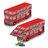 3-D Double Decker Bus Party Centerpiece - Bulk 12 Pack