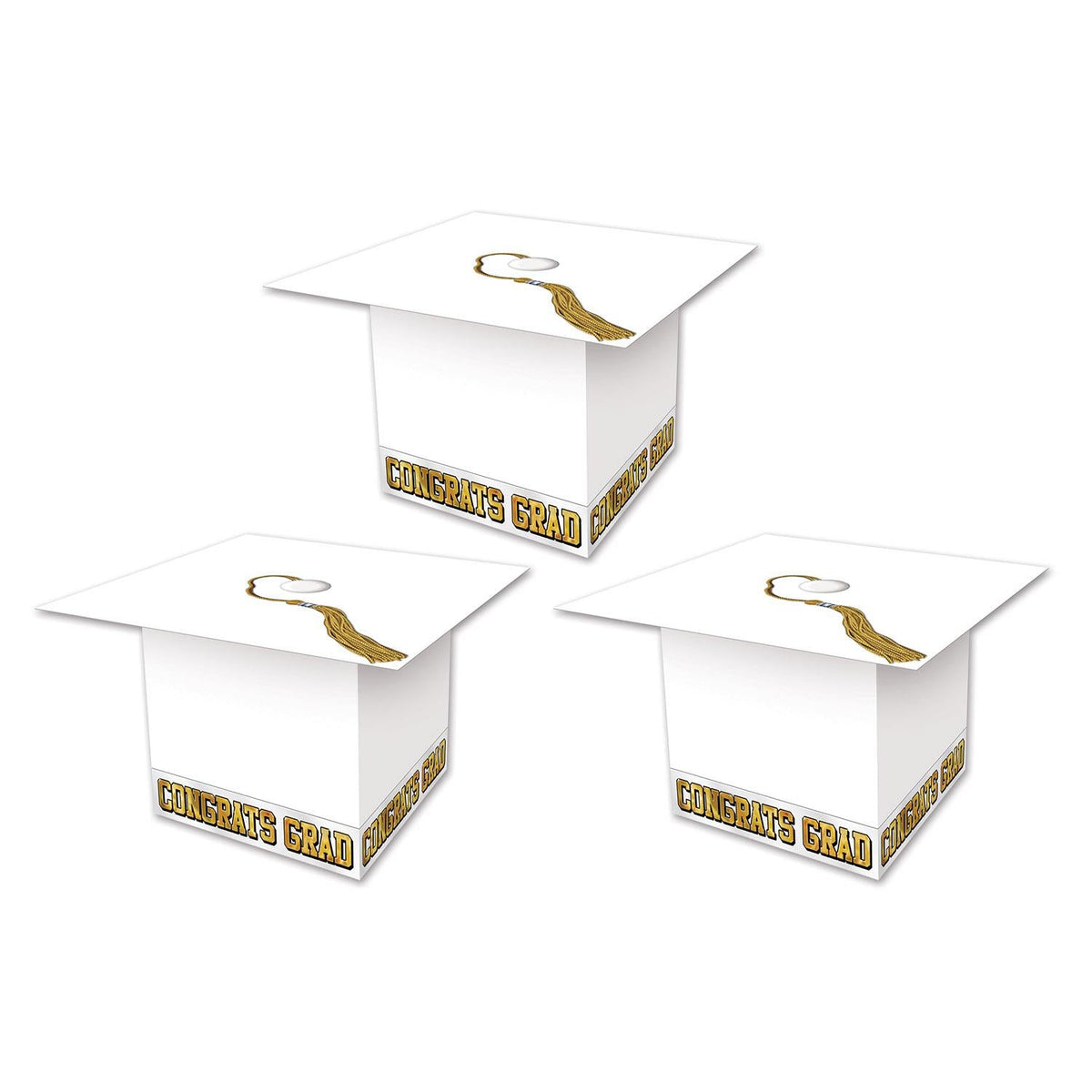Bulk 36 Pack Grad Cap Graduation Party Favor Boxes - white | Beistle ...