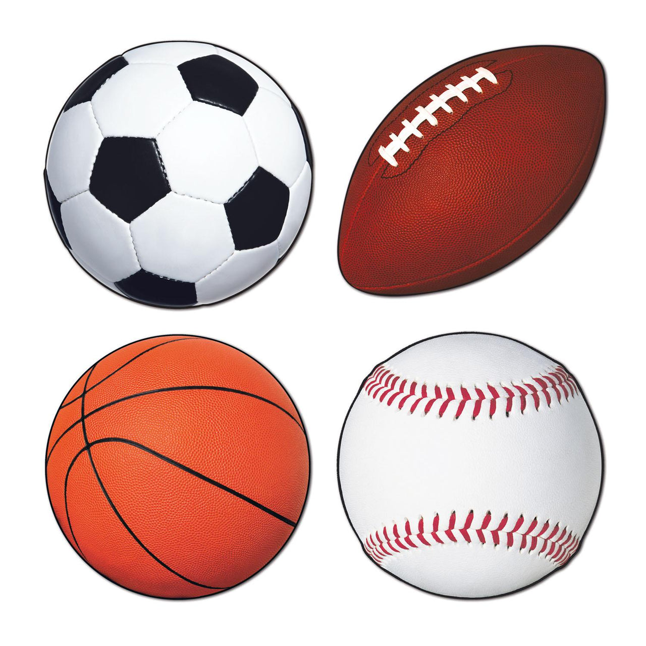 Sports Party Cutouts - Bulk 48 Pack