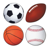 Sports Party Cutouts - Bulk 48 Pack