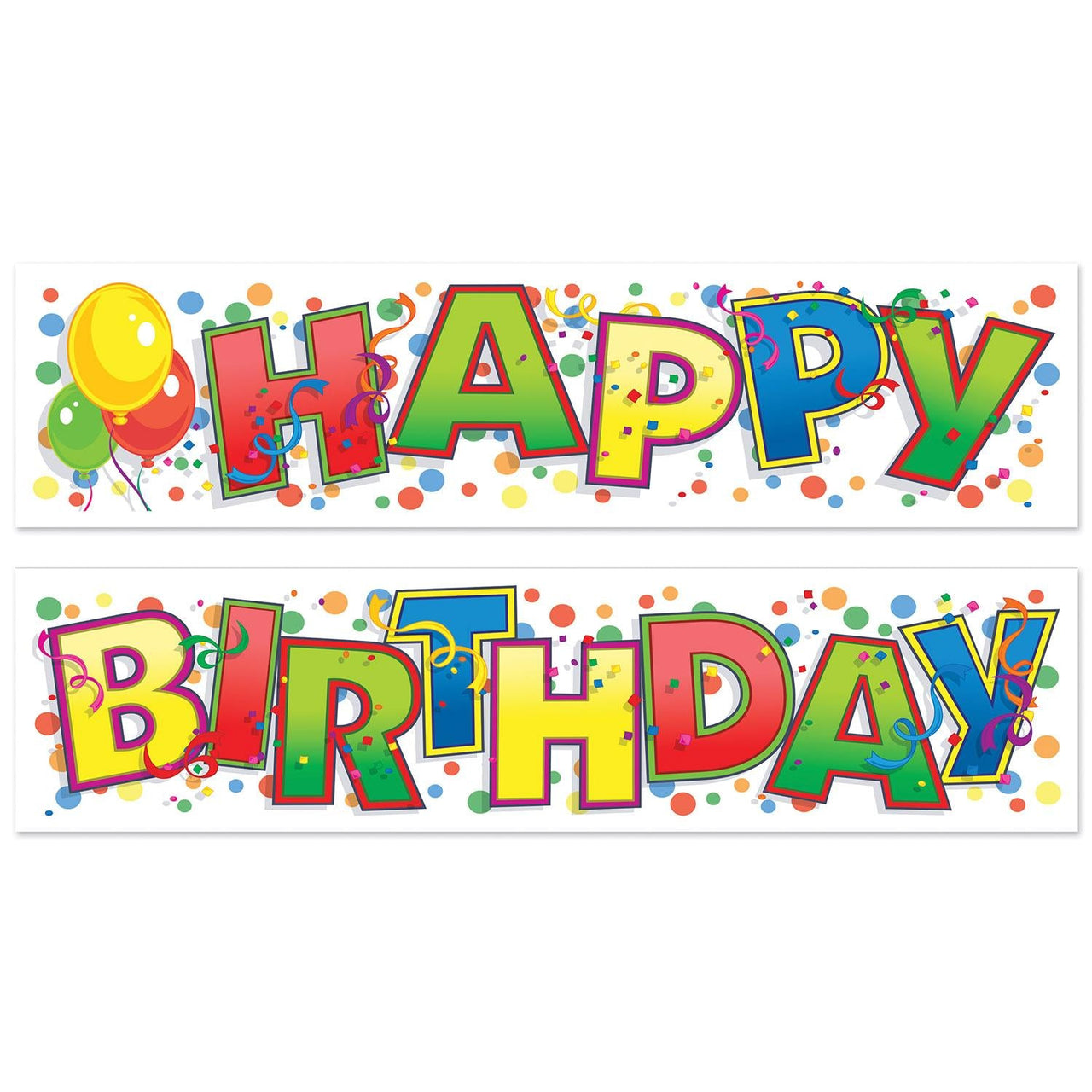 Happy Birthday Party Banner - Bulk 24 Pack