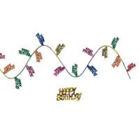 Gleam 'N Flex Happy Birthday Party Garland - Bulk 12 Pack
