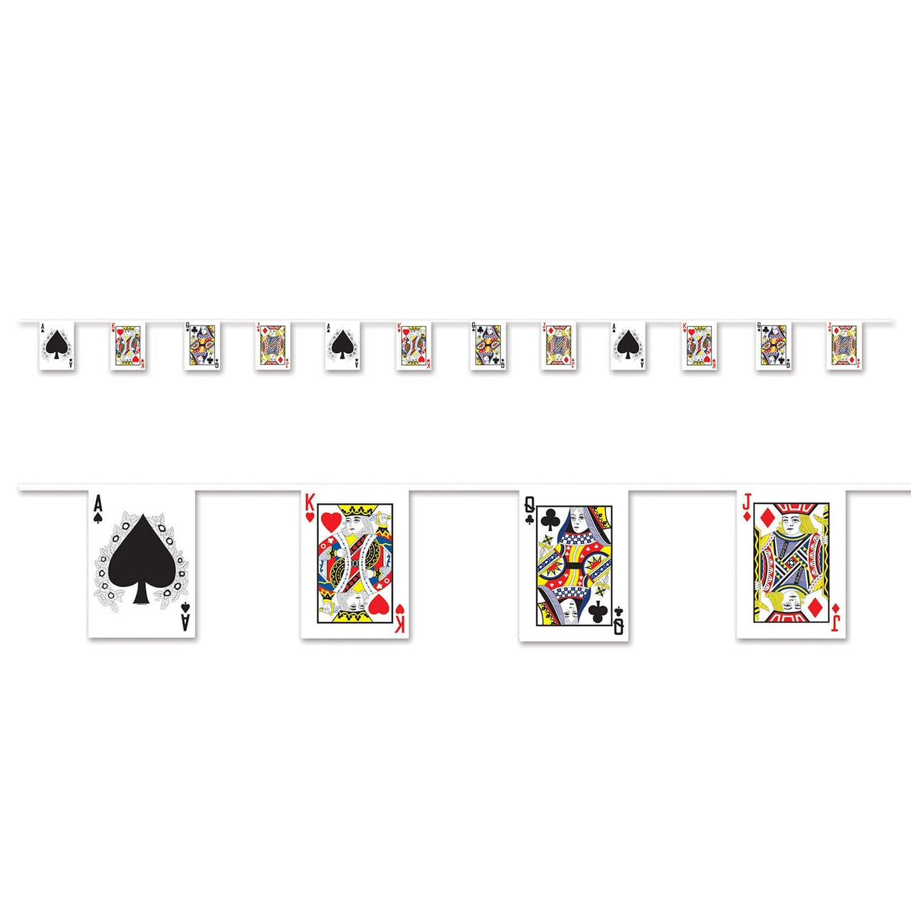 Playing Card Pennant Party Banner - Bulk 12 Pack