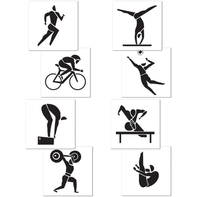 Summer Sports Party Cutouts - Bulk 48 Pack