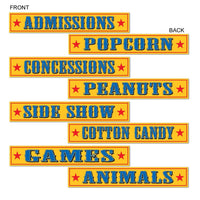 Circus Sign Cutouts - Bulk 48 Pack