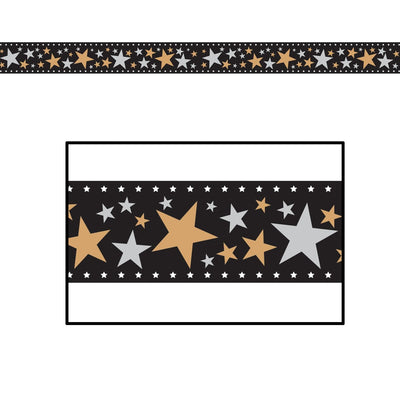 Star Filmstrip Poly Decorating Material 25 ft Roll - Bulk 12 Pack