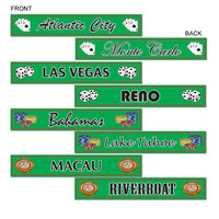 Gambling Destination St Sign Party Cutouts - Bulk 48 Pack