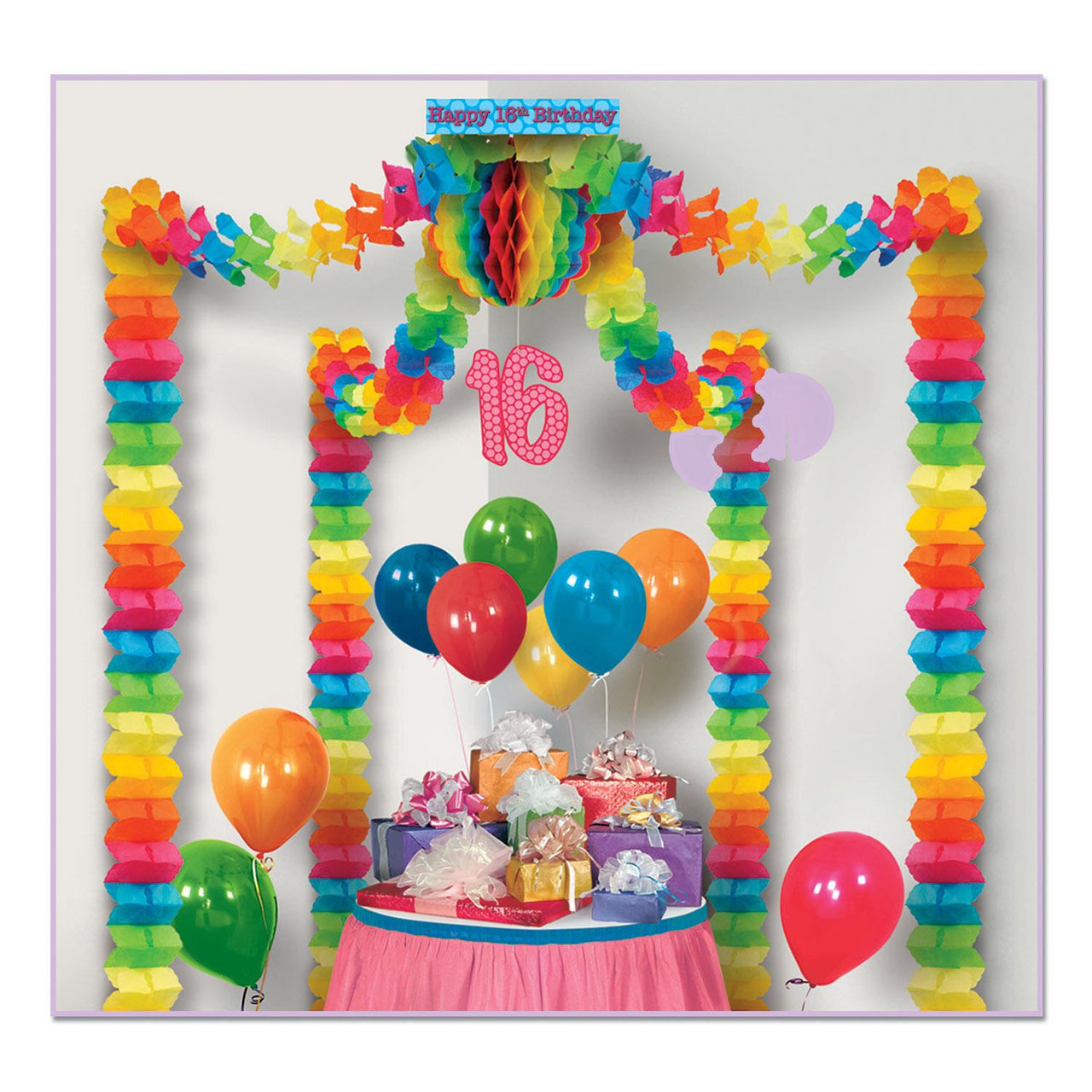 16th Birthday Party Canopy - Bulk 6 Pack