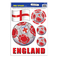 Soccer Party Peel 'N Place Clings - England - Bulk/72 Clings