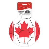 12 Pack Bulk Canada Soccer Peel 'N Place Decal 5.25 inch Sheet