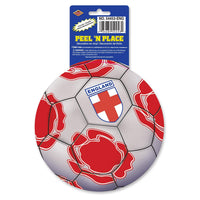 Soccer Party Peel 'N Place Clings - England - Bulk/12 Clings