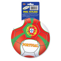 Soccer Party Peel 'N Place Clings - Portugal - Bulk/12 Clings