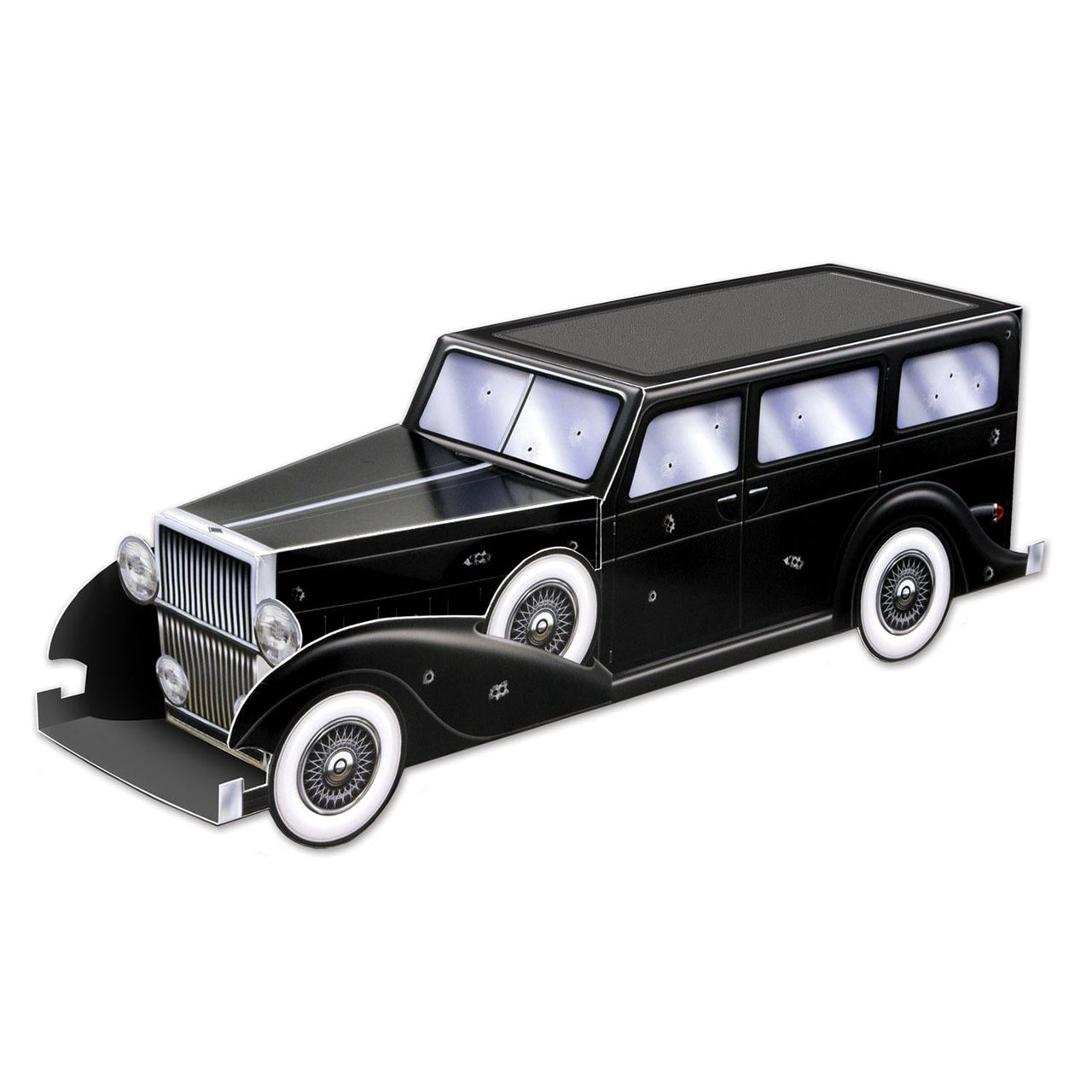 3-D Gangster Car Party Centerpiece - Bulk 12 Pack
