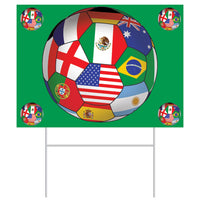 Soccer Ball Yard Sign - International Theme