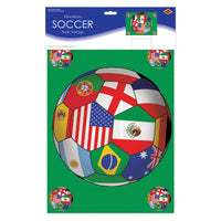 6 Pack Bulk Soccer Ball Yard Sign International Theme