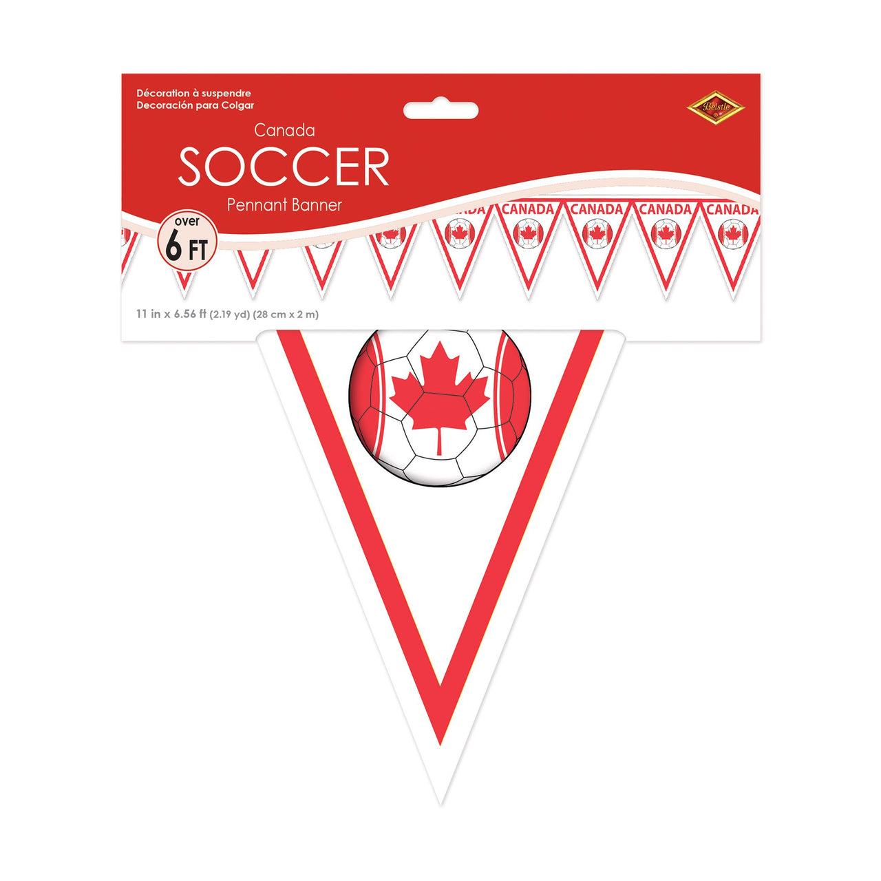 6 Pack Bulk Canada Pennant Banner All-Weather Sports Flag Garland