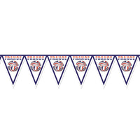 Soccer Party Pennant Banner - France - Bulk 6 Pack