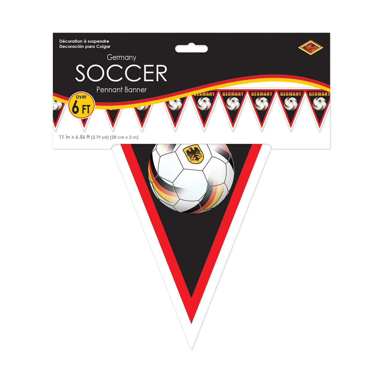 6 Pack Bulk Germany Pennant Banner All-Weather Soccer & Sports Decor