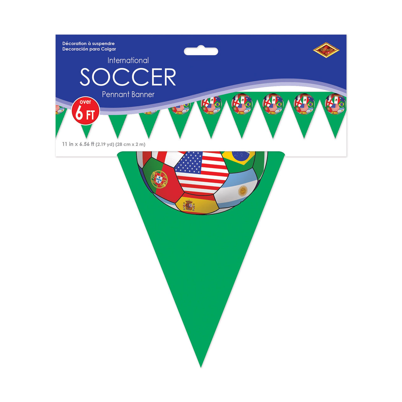 6 Pack Bulk International Pennant Banner All-Weather Sports Decor