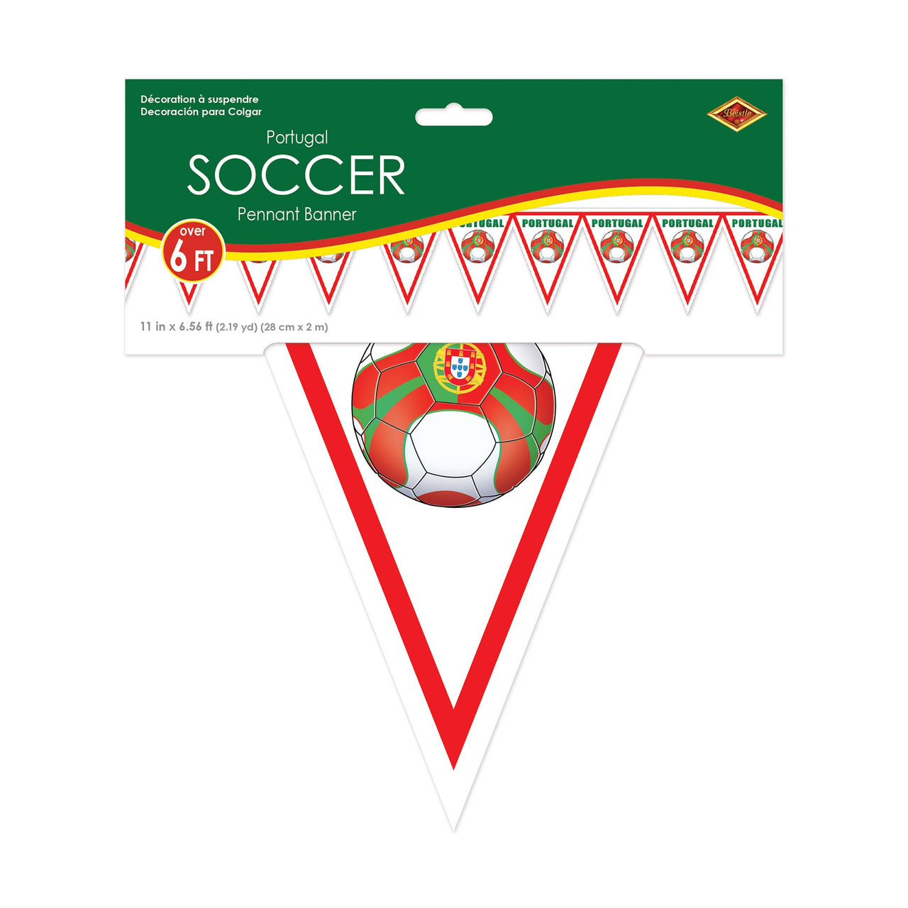 6 Pack Bulk Portugal Pennant Banner All-Weather Soccer & Sports Decor