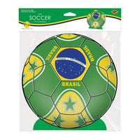 12 Pack Bulk Brazil Soccer 3D Centerpiece 9.25 inch Sports Decoration