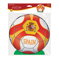 12 Pack Bulk Spain Soccer 3D Centerpiece 9.25 inch