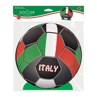 12 Pack Bulk Italy 3D Soccer Centerpiece 9.25 inch Sports Decoration