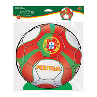 12 Pack Bulk Portugal Soccer Centerpiece 9.25 inch 3D Table Decoration