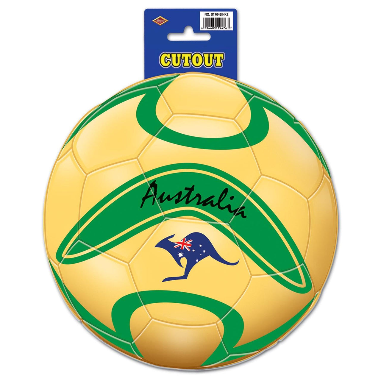 Soccer Party Cutout - Australia - Bulk 12 Pack