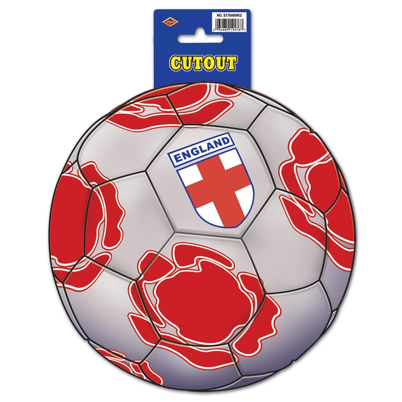 Soccer Party Cutout - England - Bulk 12 Pack