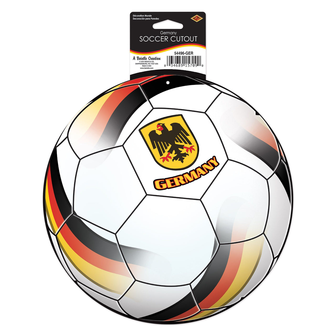 12 Pack Bulk Germany Soccer Cutout 10-inch Double-Sided Decoration