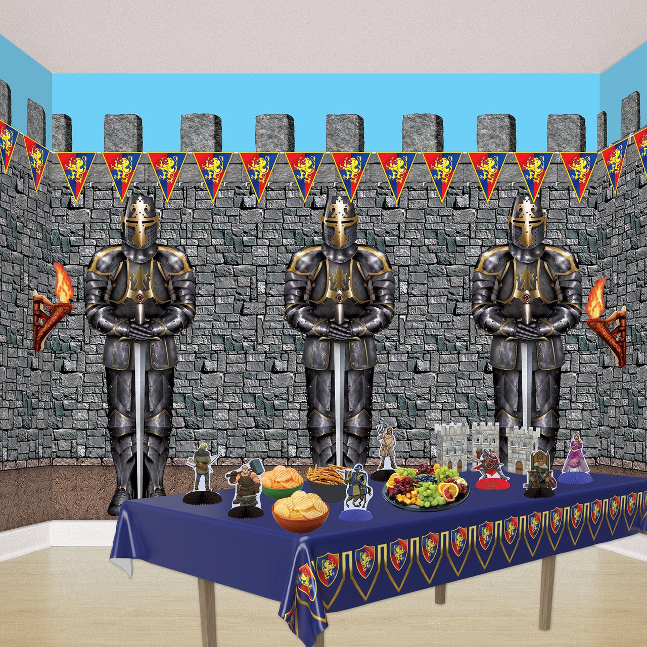 Knight Rider Part Decor Bulk 12 Pack Jointed Black Knight Party Decoration | Beistle ...