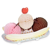 Tissue Banana Split Party Decoration - Bulk 12 Pack