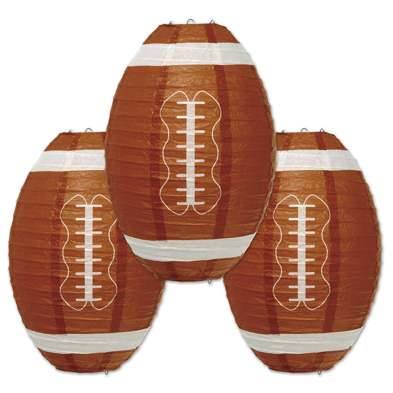 Football Party Paper Lanterns - Bulk 18 Pack