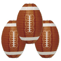 Football Party Paper Lanterns - Bulk 18 Pack