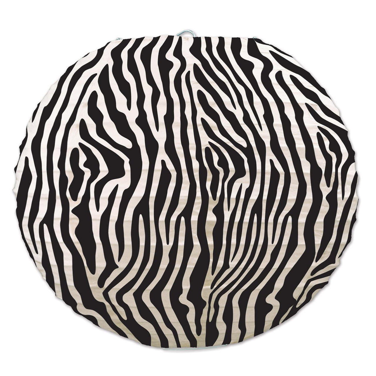 Zebra Print Party Paper Lanterns - black/white - Bulk 18 Pack