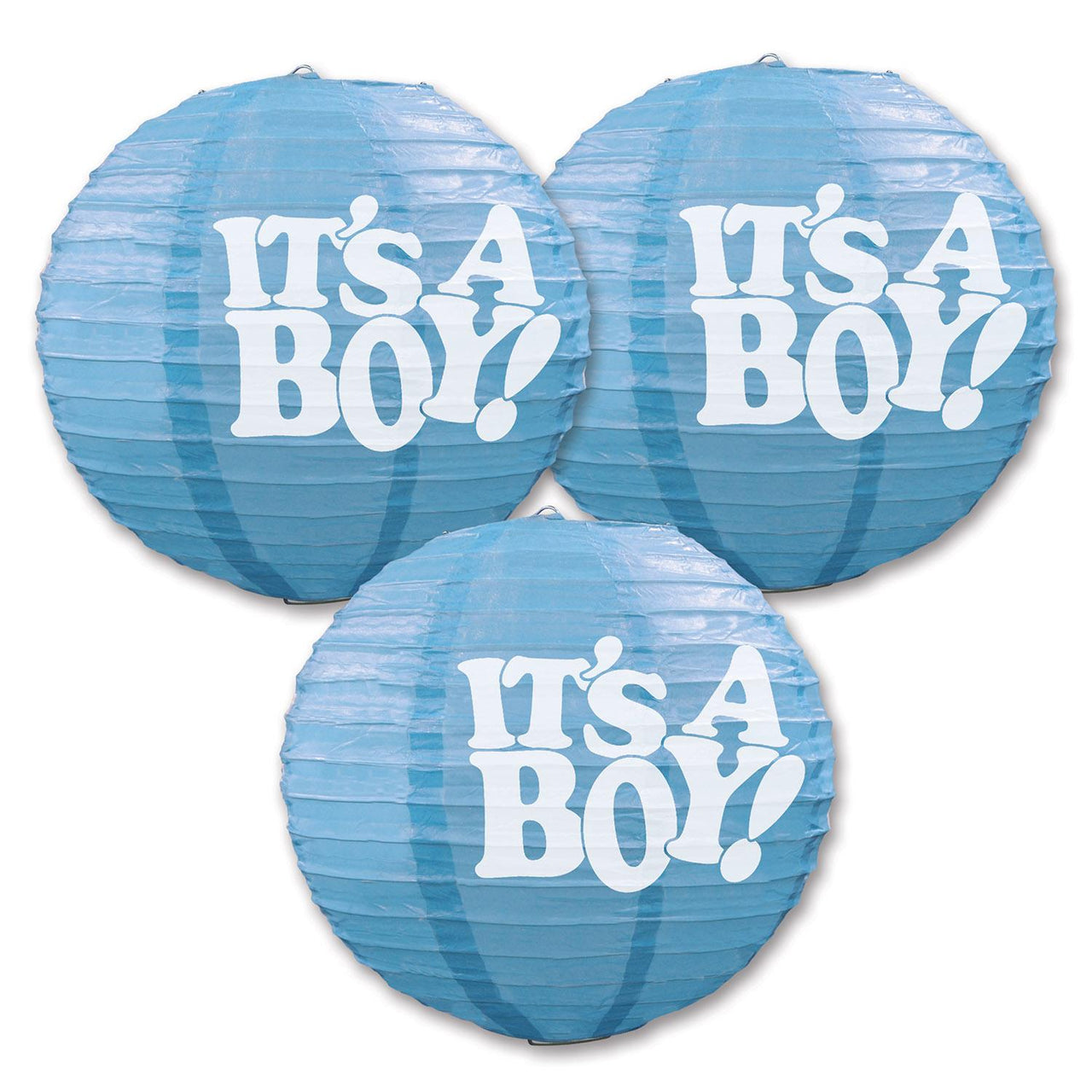 It's A Boy! Paper Lanterns - Bulk 18 Pack