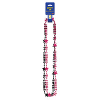 Sweet 16 Bead Necklaces, Assorted black and cerise 