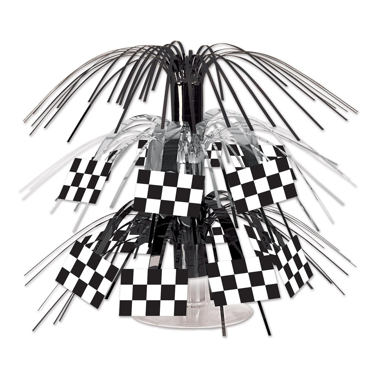 Checkered Flag Mini Party Cascade Centerpiece - Bulk 12 Pack
